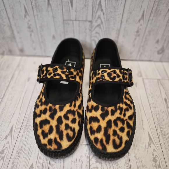 Vans CREEPER Leopard Print Mary Jane Shoes - Picture 2 of 12